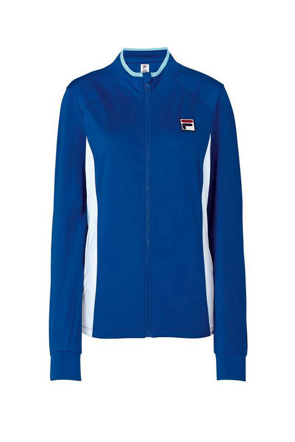 Fila Bunda Damske Modre / Modre / Biele - Acqua Sole 1/2 Zip Vypredaj - Slovakia 15609-JAIU